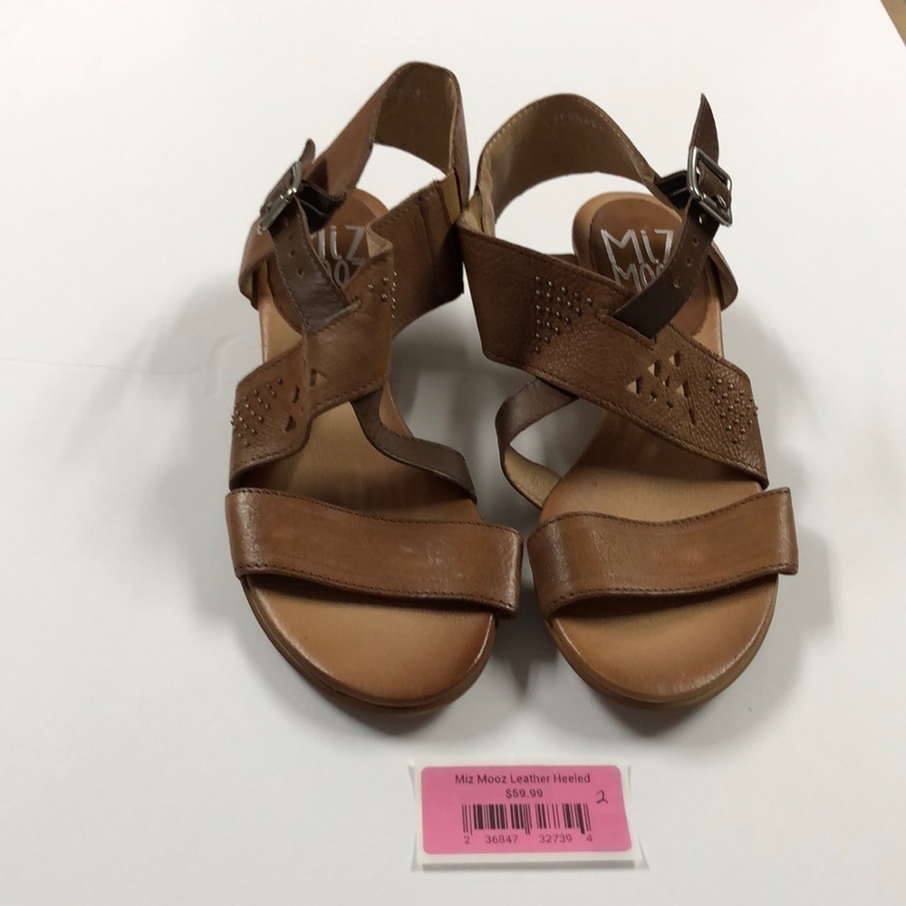 Miz Mooz leather heeled sandals 37 euro =6.5-7 USA   2